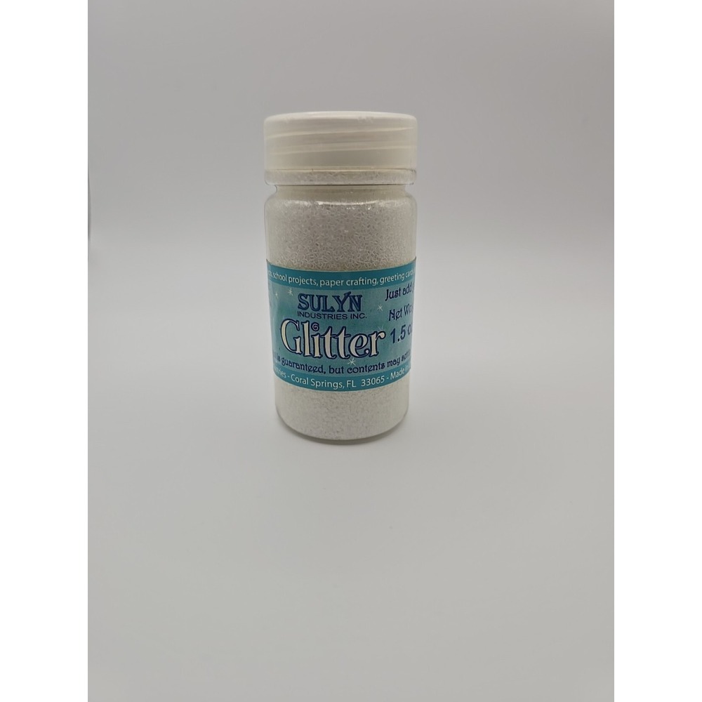 PINK SULYN GLITTER 2 OZ BOTTLE - White 6628 GLITTER‎ FOR CRAFTS